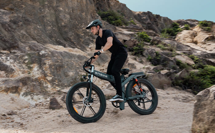 riding engwe e-bike 