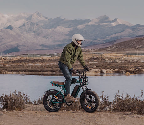 a man riding on engwe m20 