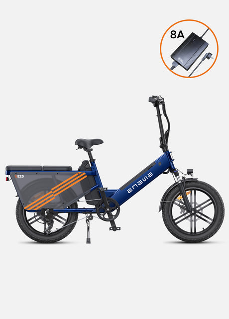 e cargo bicycle ENGWE LE20 with optional 8A fast charger 