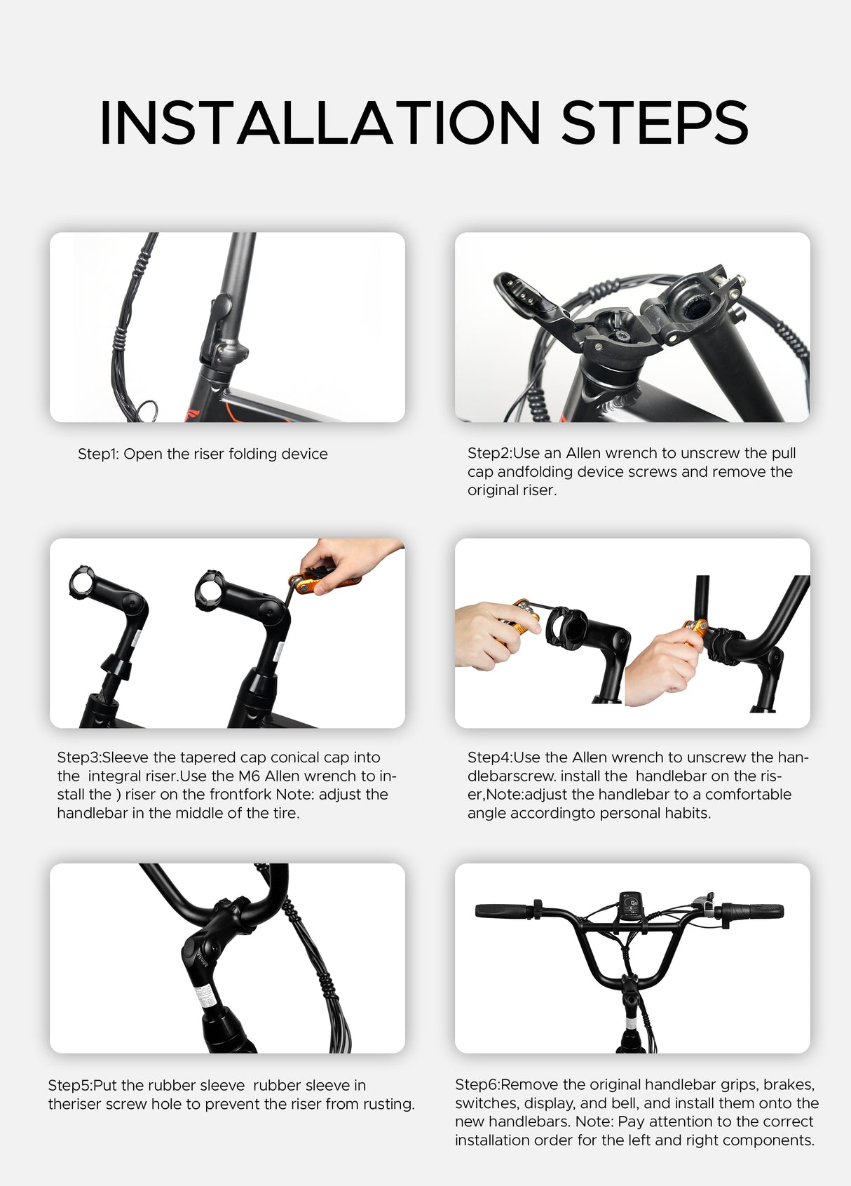 BMX ENGWE handlebar assembly steps